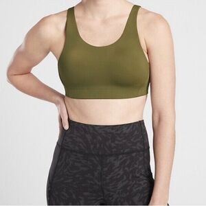 Athleta Advance Sprint Bra In Arboretum Olive